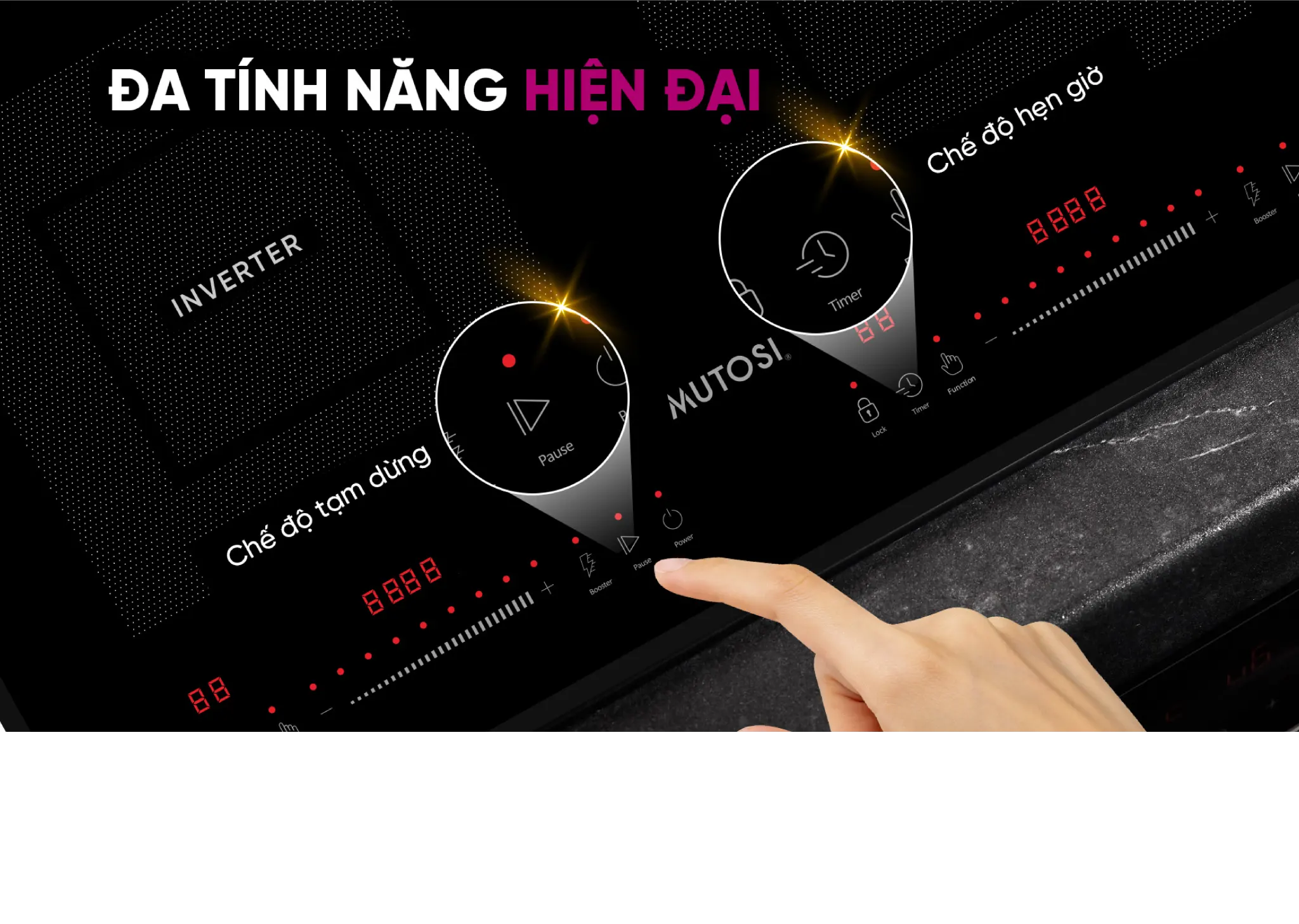 Bếp từ đôi Malaysia Mutosi MI-268KB