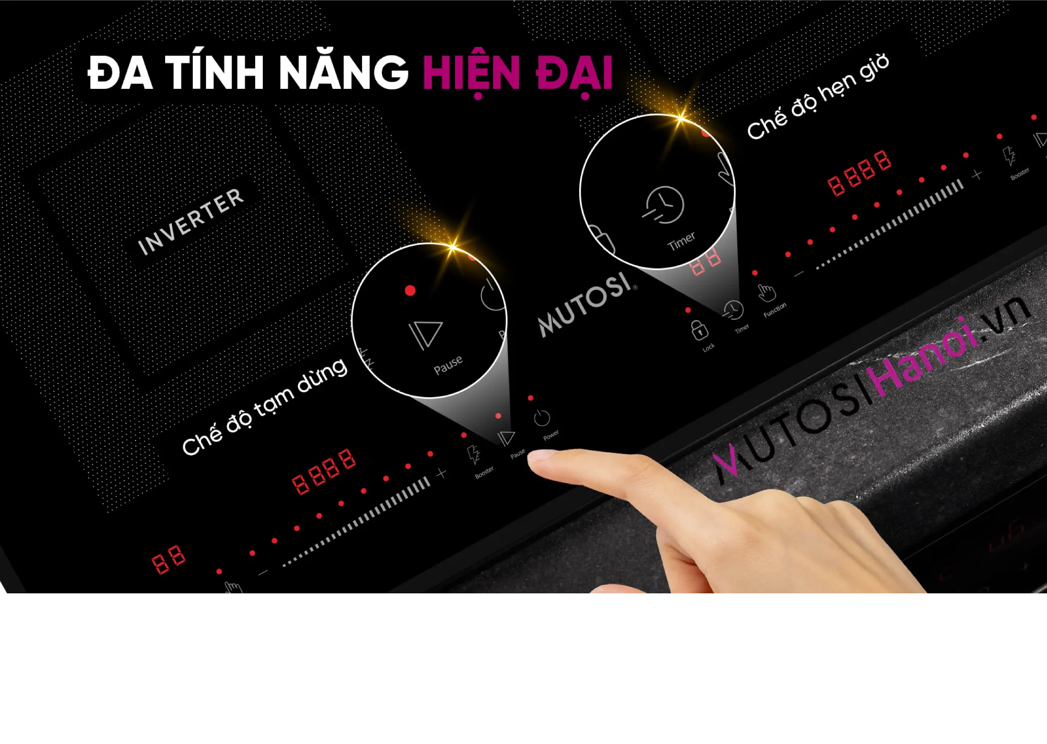 Bếp từ đôi Malaysia Mutosi MI-268KA