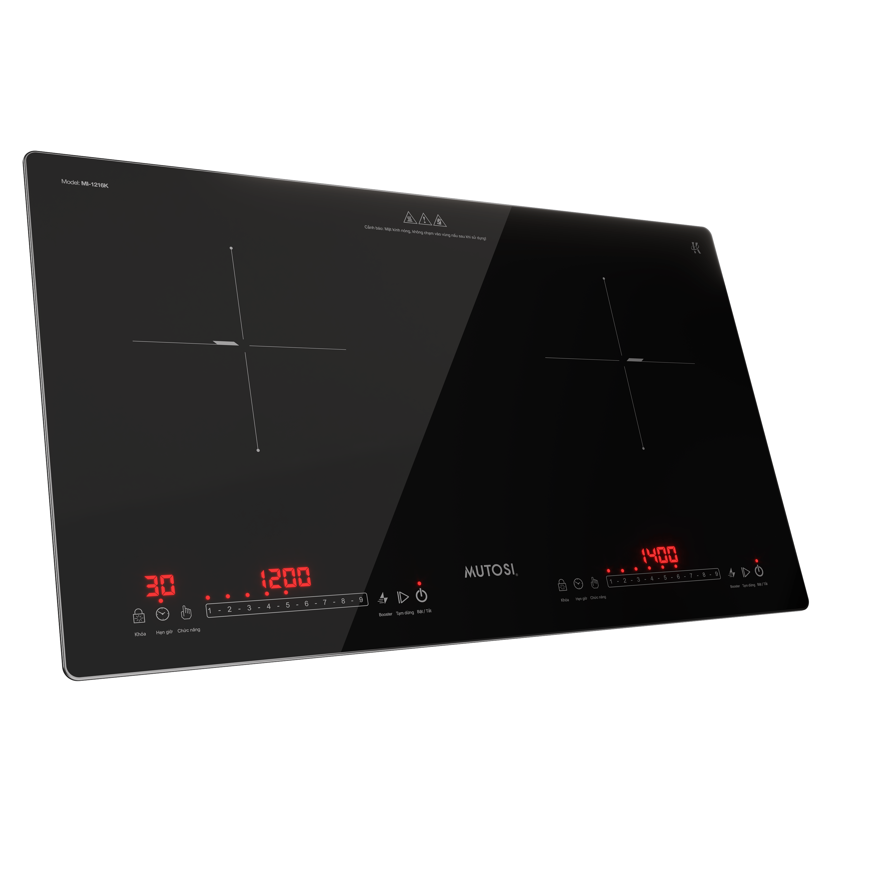 Bếp từ đôi Mutosi MI-1216K