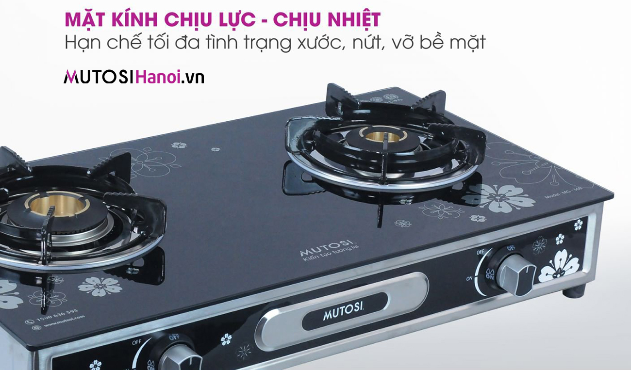 Mặt kính cường lực Bếp ga dương Mutosi MG-36B