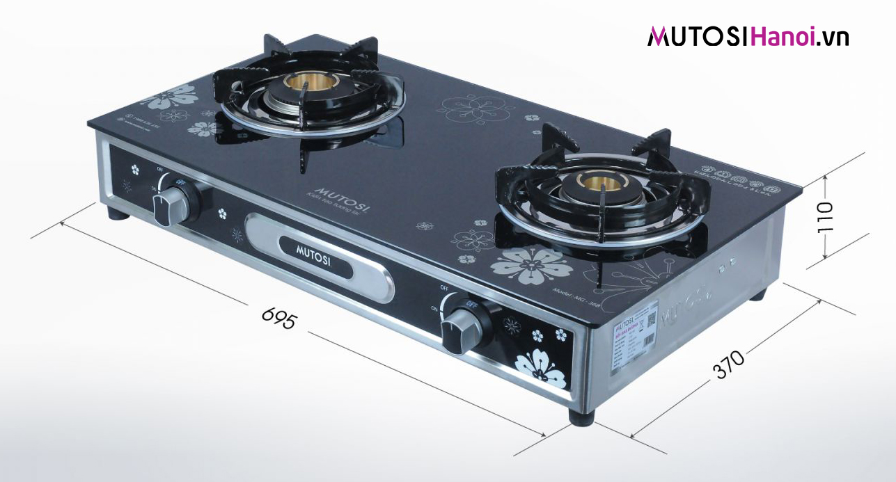 Kích thước Bếp ga dương Mutosi MG-36B