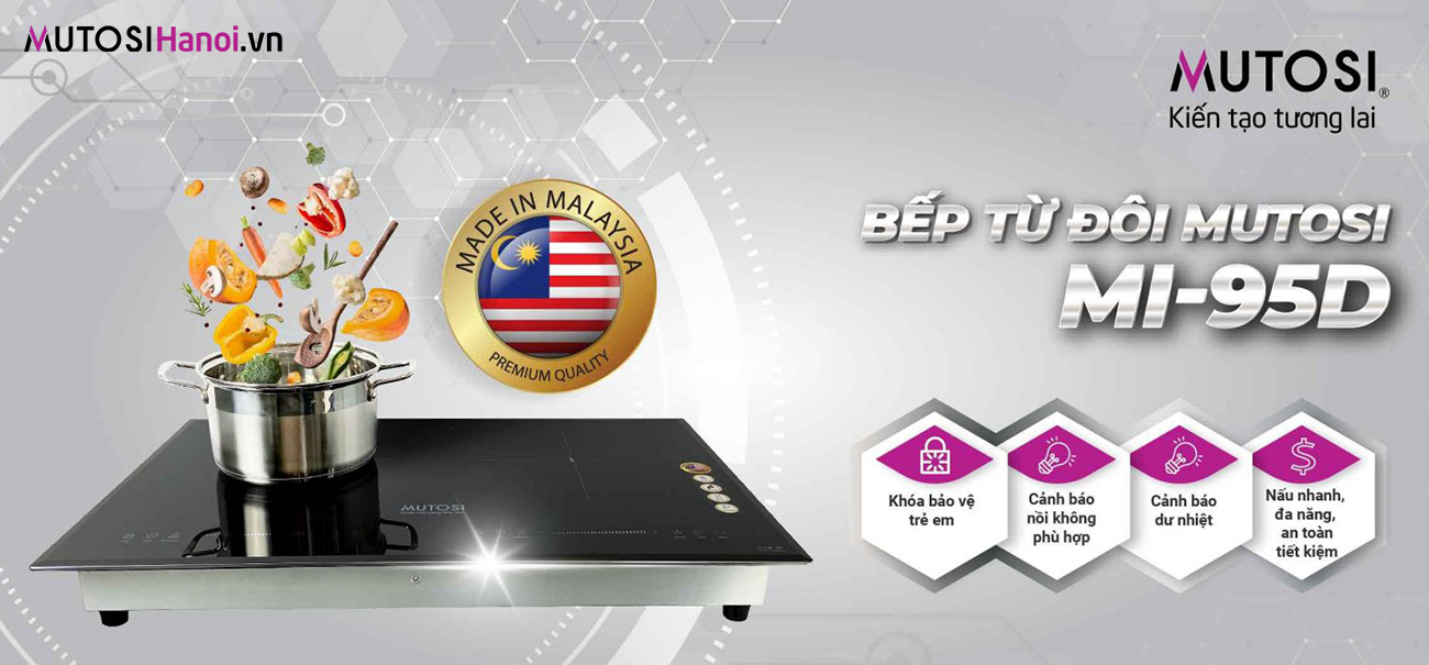 Bếp từ đôi Mutosi MI-95D