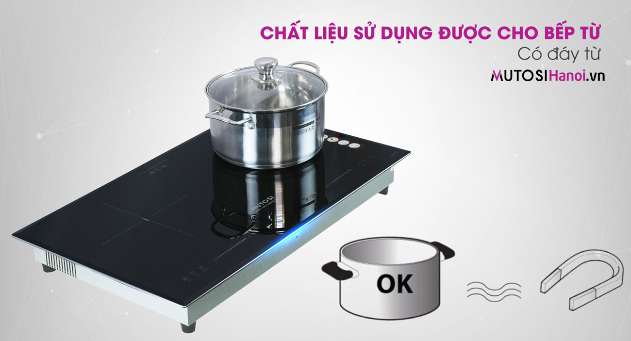 Sử dụng các loại nồi có đáy từ