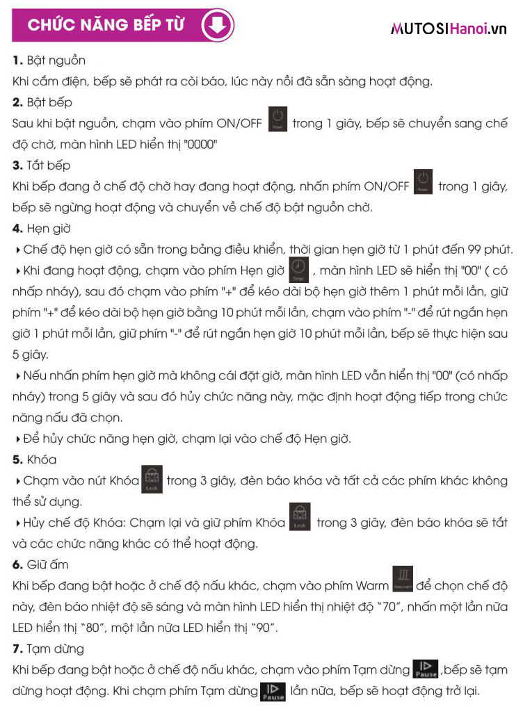 Bếp từ đôi MUTOSI MI-95D