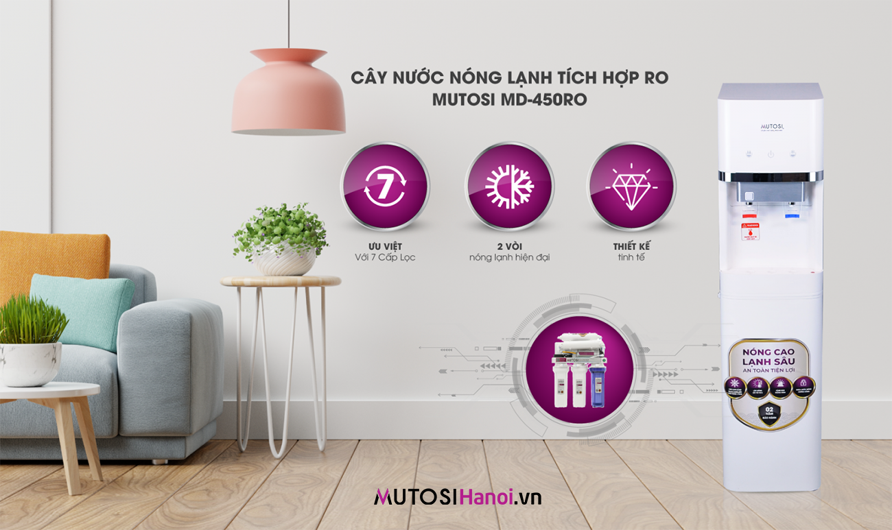 Cây nước nóng lạnh Mutosi MD-450RO