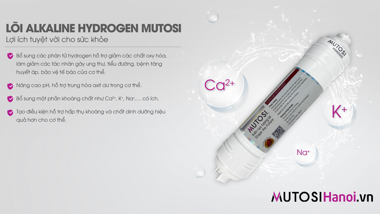 Tích hơp lõi lọc Alkaline cao cấp