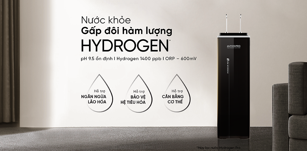 Máy lọc nước Mutosi Hydrogen Pro Ion Kiềm MP-F081-HC2H3