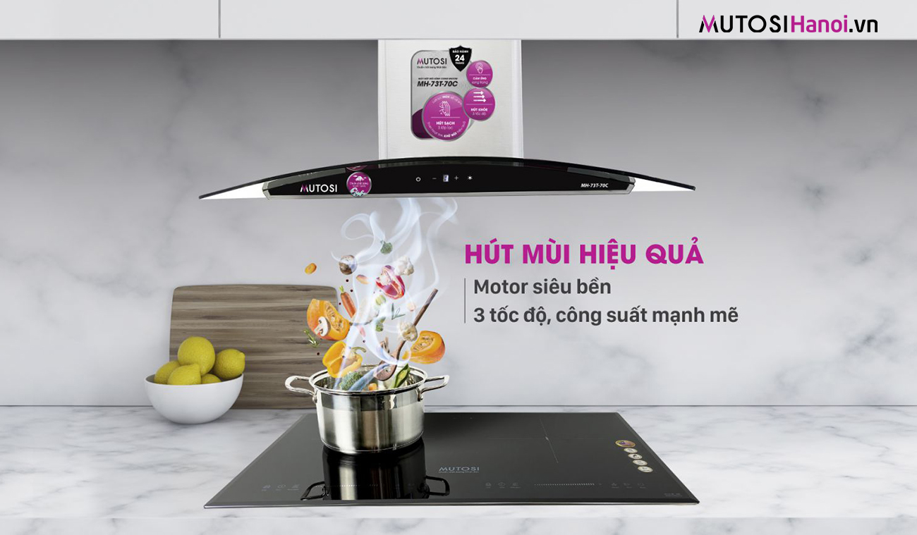 Máy Hút Mùi Kính Cong Cảm Ứng Mutosi MH-73T-70C