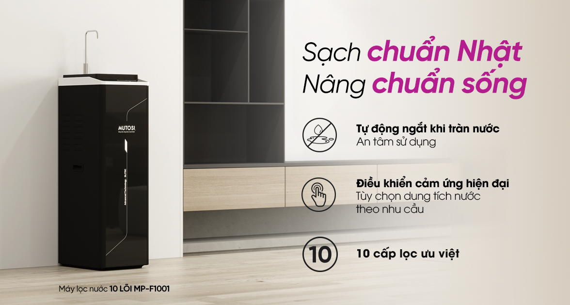 Máy lọc nước Mutosi Hydrogen MP-F1001