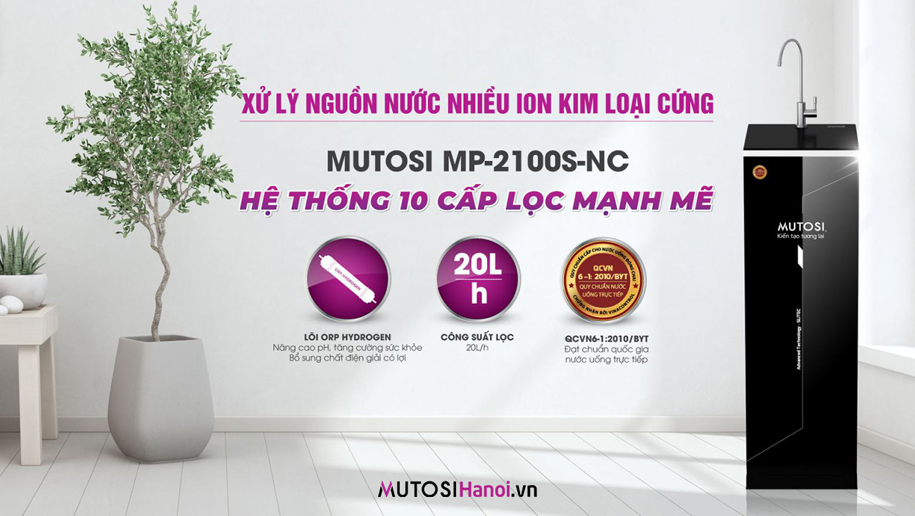 Máy lọc nước Mutosi MP-2100S-NC - 10 lõi lọc