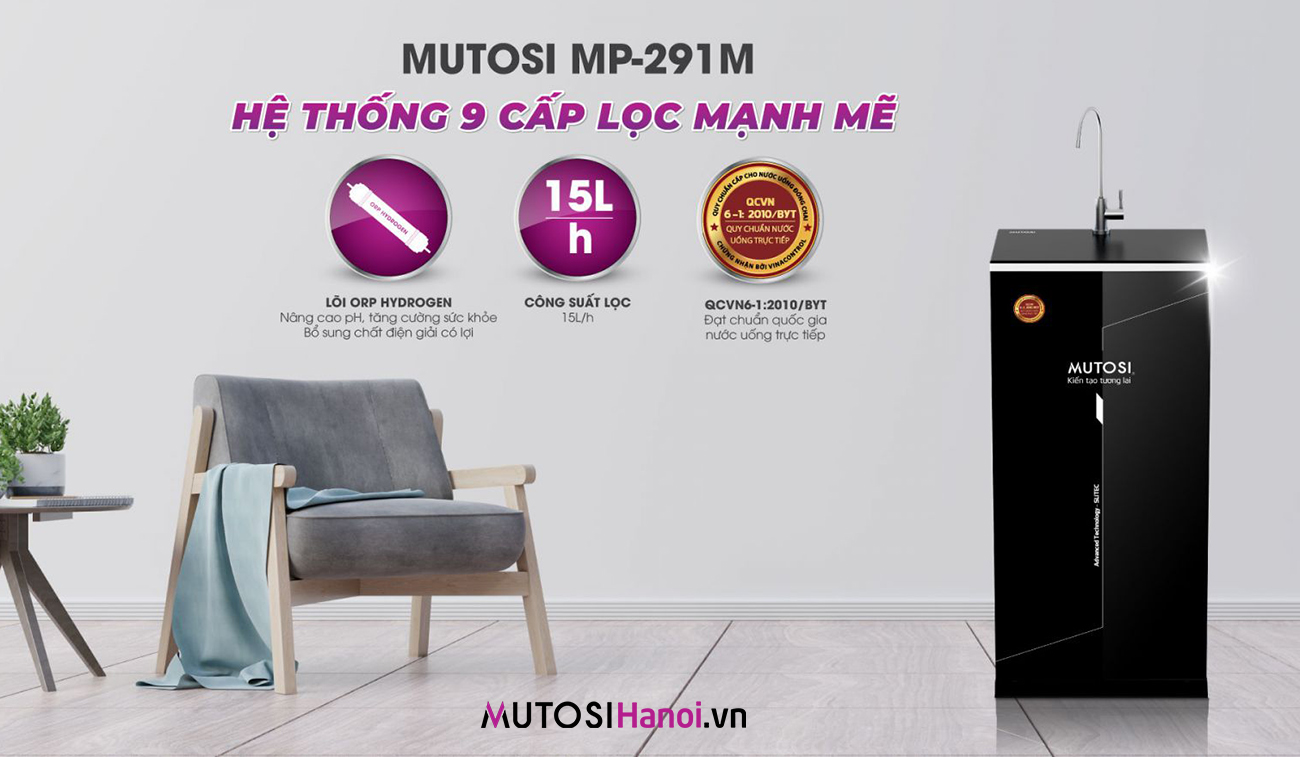 Máy lọc nước Mutosi MP-291M - 9 lõi lọc