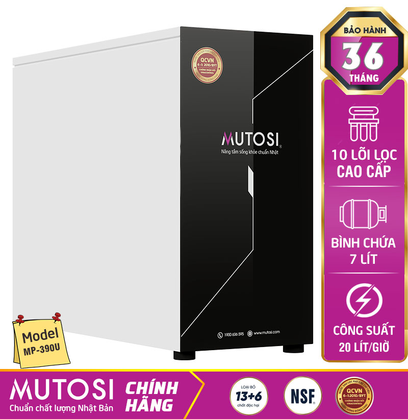 Máy lọc nước Mutosi MP-390U - 9 lõi lọc