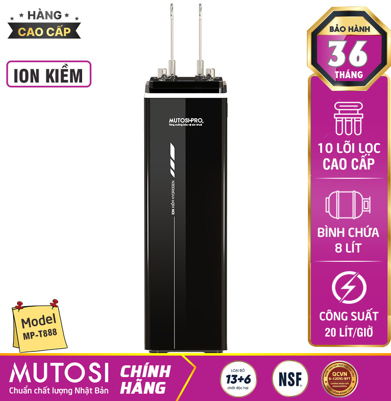 Máy lọc nước Mutosi ion kiềm Hydrogen MP-T888 - MỚI 2025