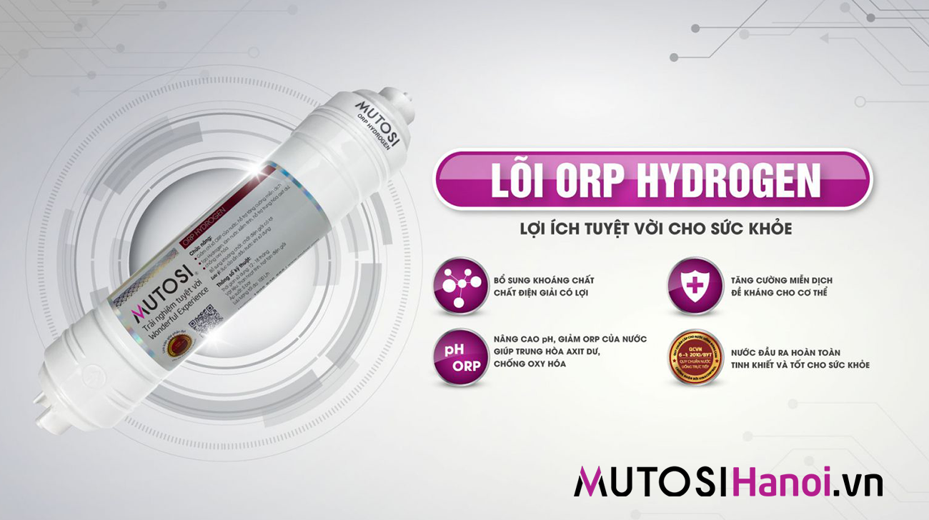 Máy lọc nước không dùng điện Mutosi MP-U110-BK1NK