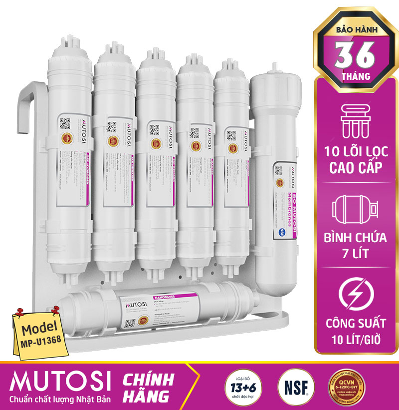 Máy lọc nước Mutosi MP-U1368 - 10 Lõi Để Gầm