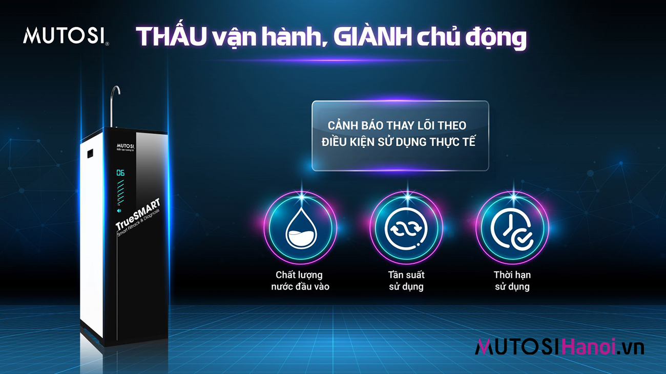Máy lọc nước thông minh Mutosi TrueSMART MP-TS100