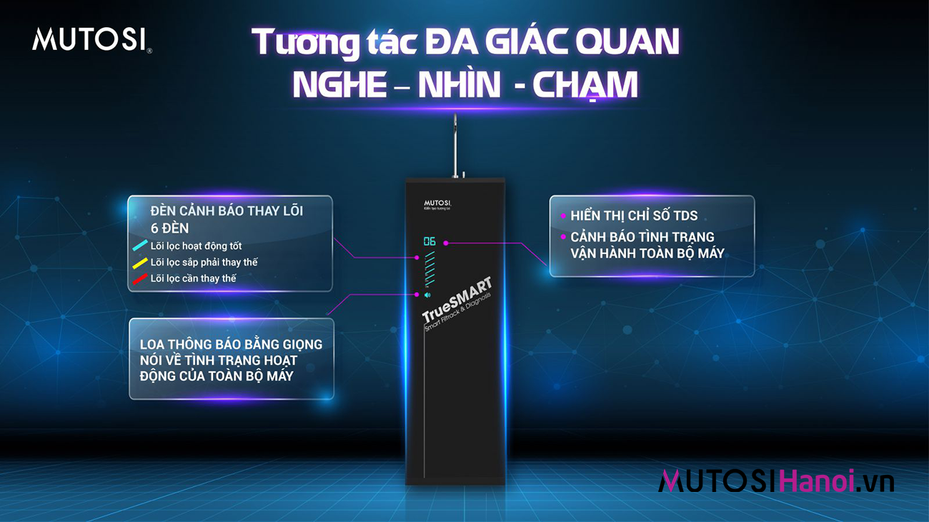 Máy lọc nước thông minh Mutosi TrueSMART MP-TS100