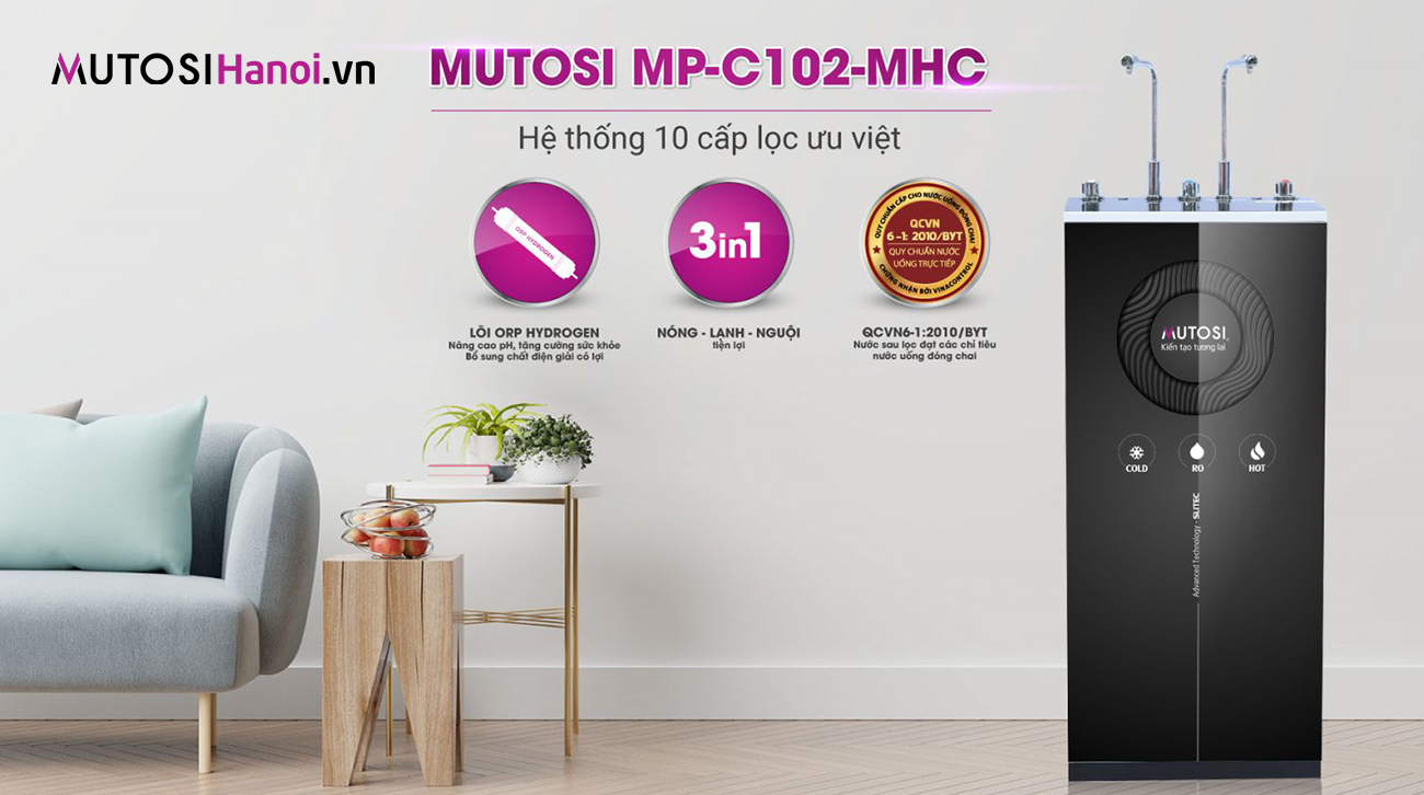 Máy lọc nước nóng lạnh nguội Mutosi MP-C102-MHC