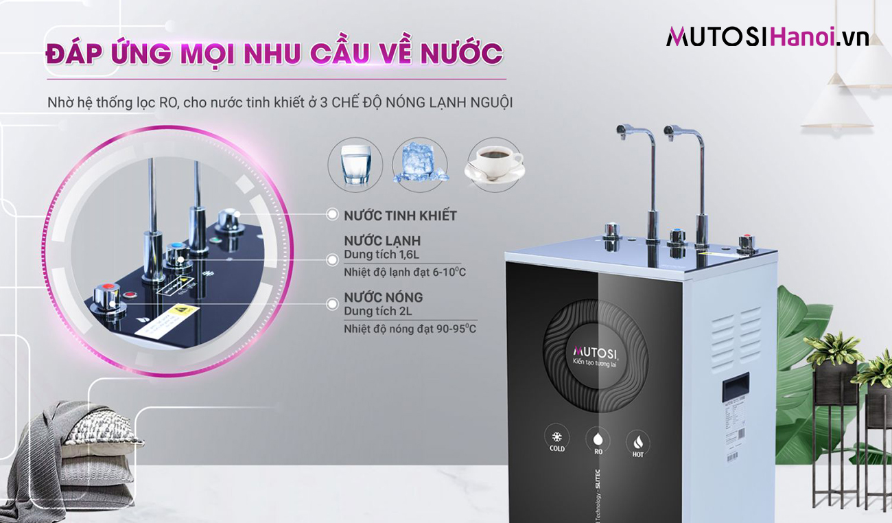 Máy lọc nước nóng lạnh nguội Mutosi MP-C102-MHC
