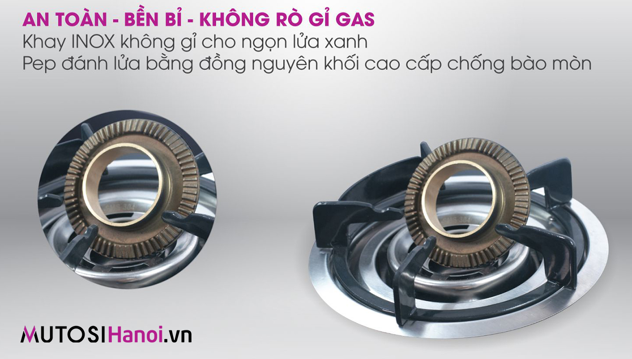 Bếp gas âm cơ Mutosi MG-56C an toàn tuyệt đối