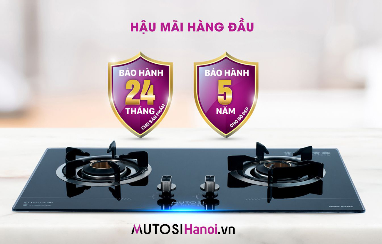 Bếp gas âm cơ Mutosi MG-56C bảo hành 2 năm