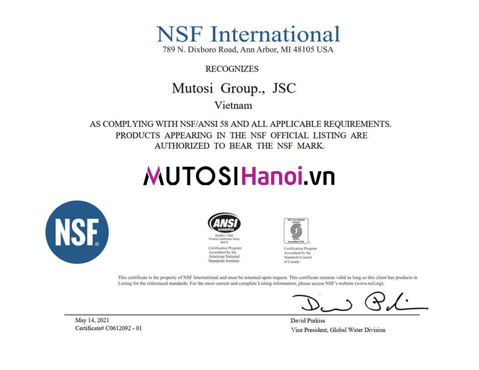 Máy lọc nước 10 lõi Mutosi Hydrogen MP-F1001