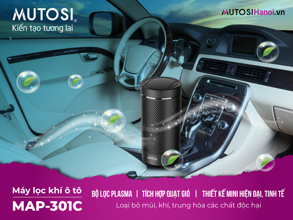 Máy lọc không khí cho xe Oto Mutosi MAP-301C 