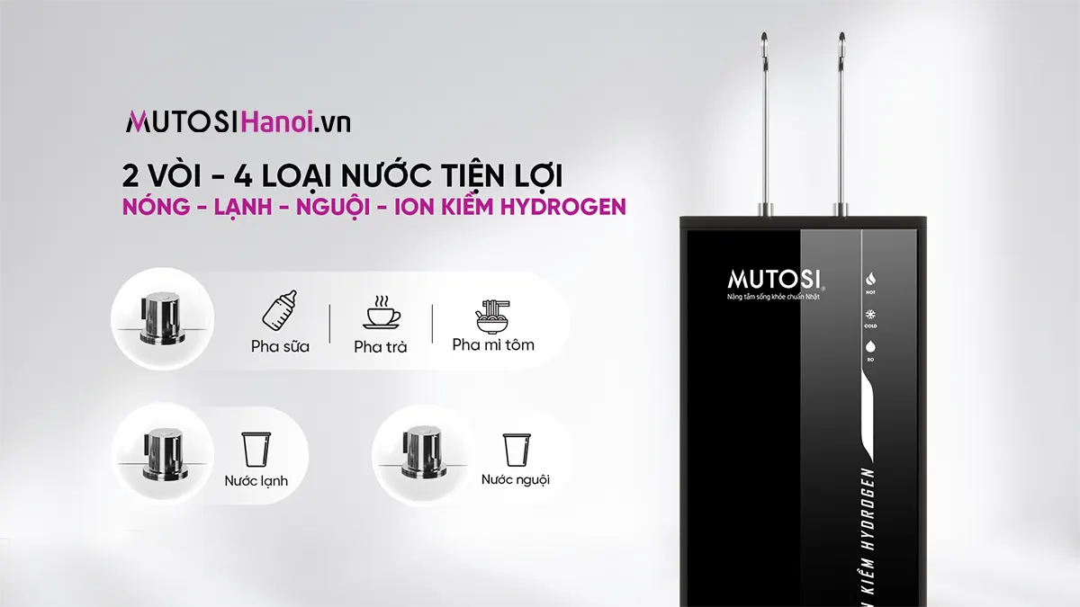 Máy lọc nước Ion Kiềm Hydrogen Mutosi MP-S109H