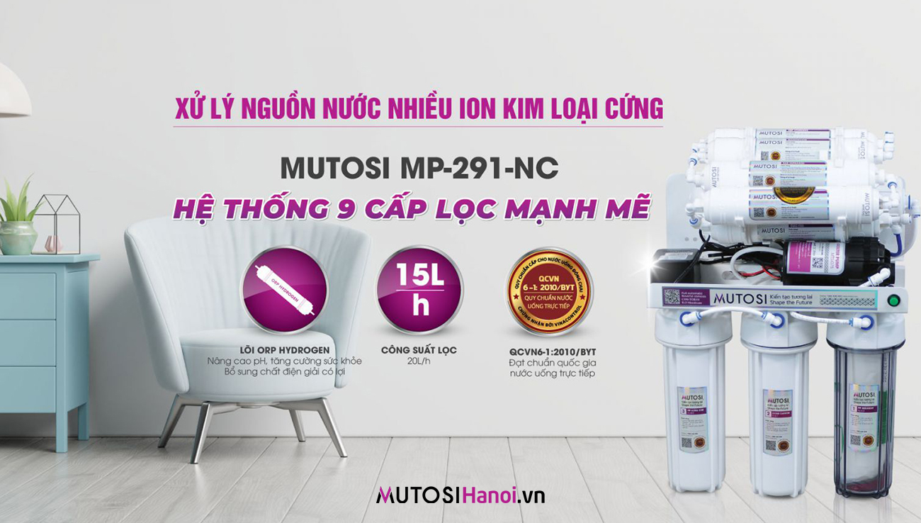 Máy lọc nước Mutosi MP-291 - 9 Lõi lọc