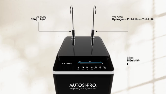 Máy lọc nước Mutosi Hydrogen Pro Plus Probiotics Ion Kiềm MP-F081-HC4H5P