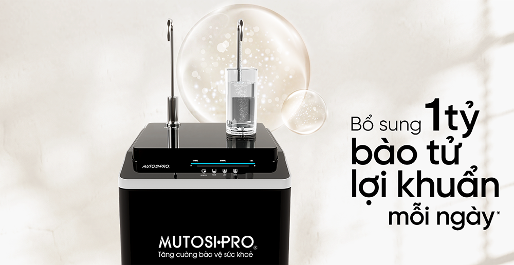 Máy lọc nước Mutosi Hydrogen Pro Plus Probiotics Ion Kiềm MP-F081-HC4H5P